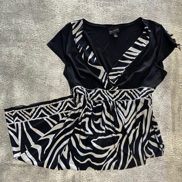 Y2k Enfocus studio zebra print mini dress - Picture 1 of 6